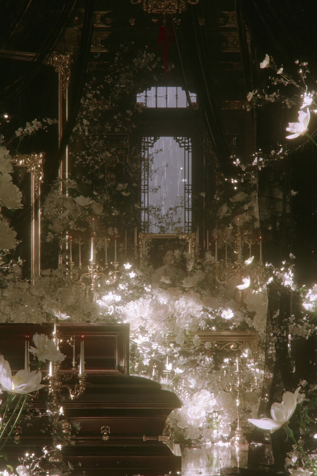 Ethereal Floral Staircase Print. poster detail
