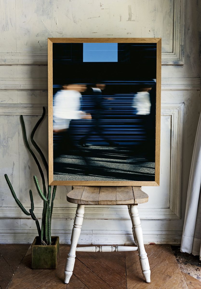 Blurred Commuters Street Photography Poster. room preview