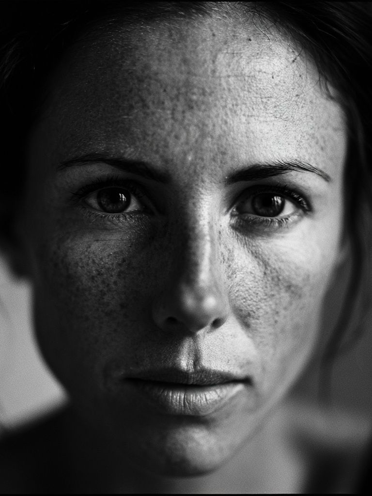 Monochrome Woman Portrait Poster. poster detail