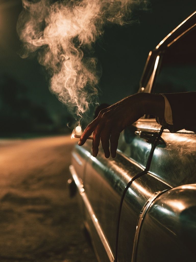 Smoky Night Drive Photography Poster. poster detail