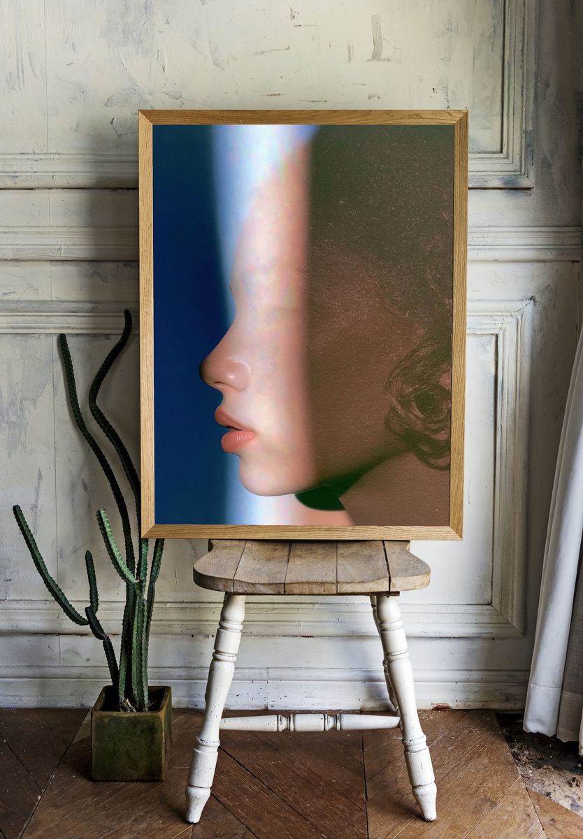 Prismatic Profile Portrait Print. room preview