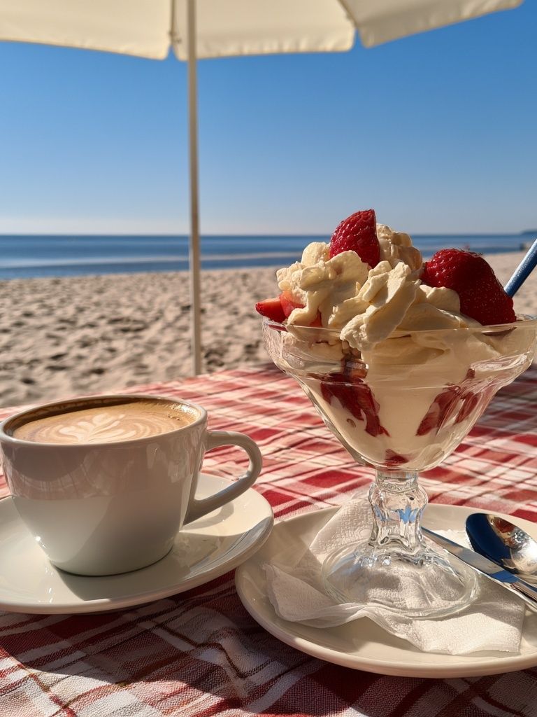 Beachside Dessert Photography Poster. poster detail
