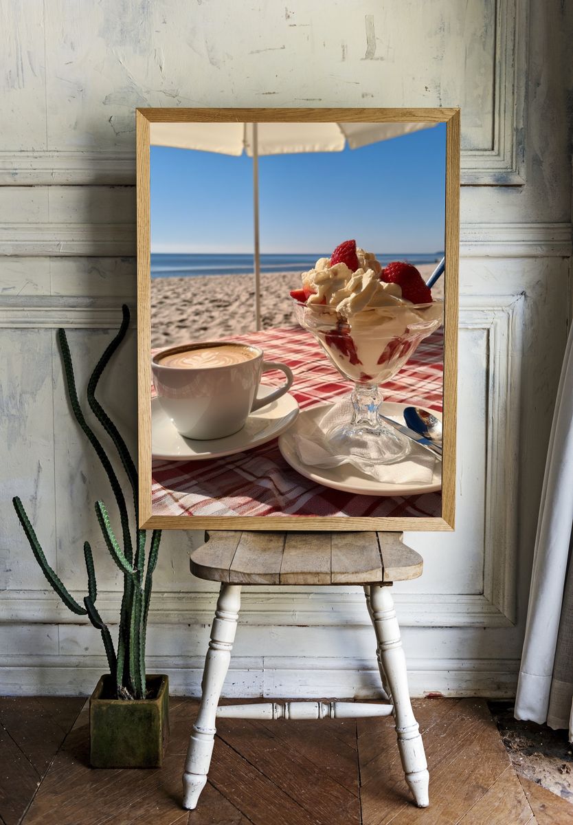 Beachside Dessert Photography Poster. — room view 1
