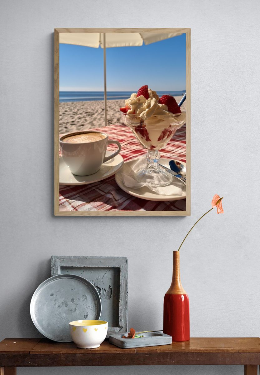 Beachside Dessert Photography Poster. — room view 3