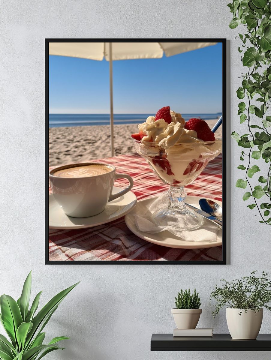 Beachside Dessert Photography Poster. — room view 4