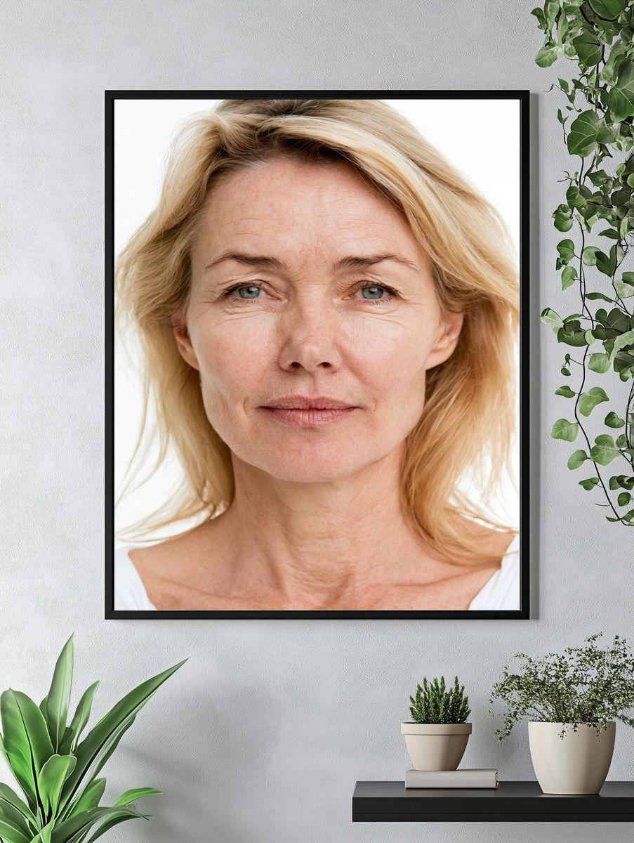 Blonde Woman Portrait Photography Poster. — room view 4