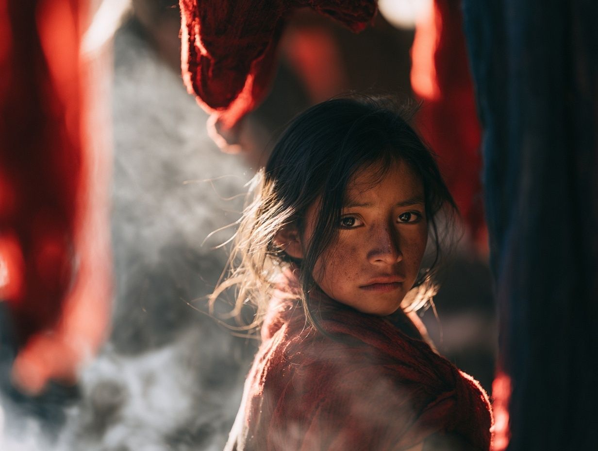 Girl in Red Light Portrait Print. poster — photography art