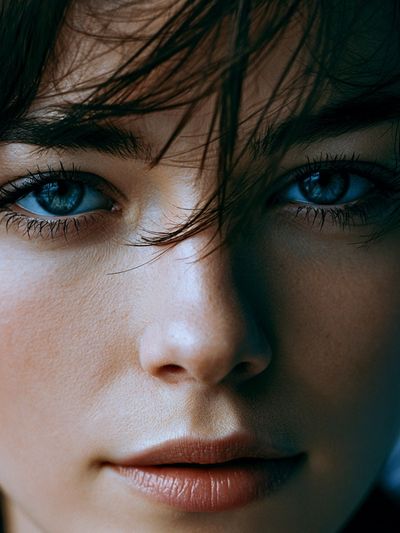 Blue-Eyed Portrait Photography Poster.