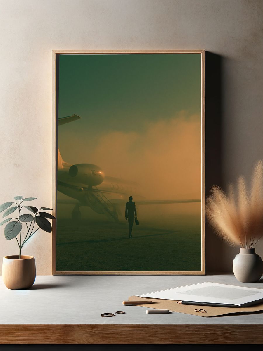 Private Jet Departure Photography Poster. — room view 2