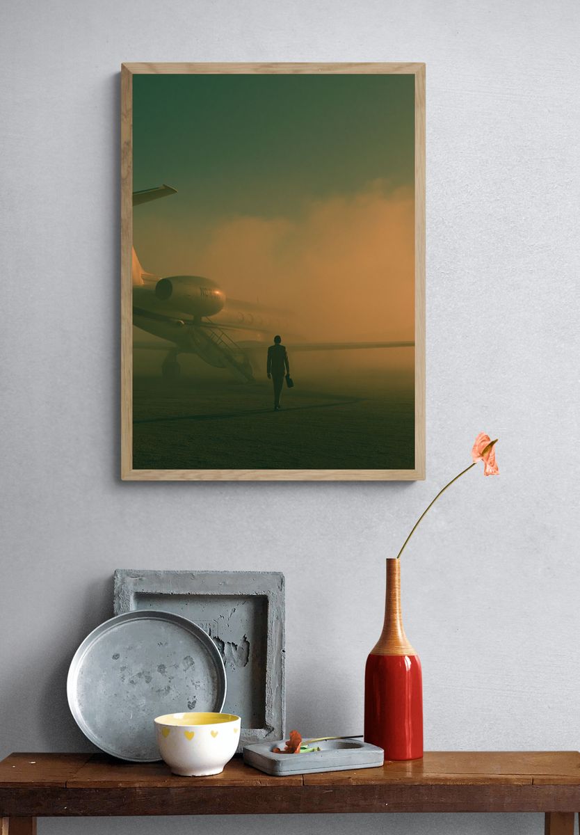 Private Jet Departure Photography Poster. — room view 3
