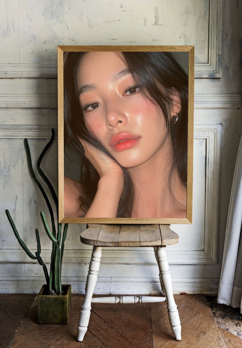 Soft Glam Portrait Print. room preview