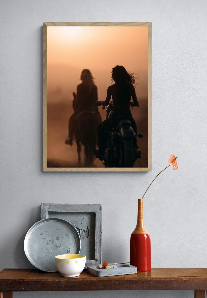 Sunset Riders Photography Poster. — room view 3
