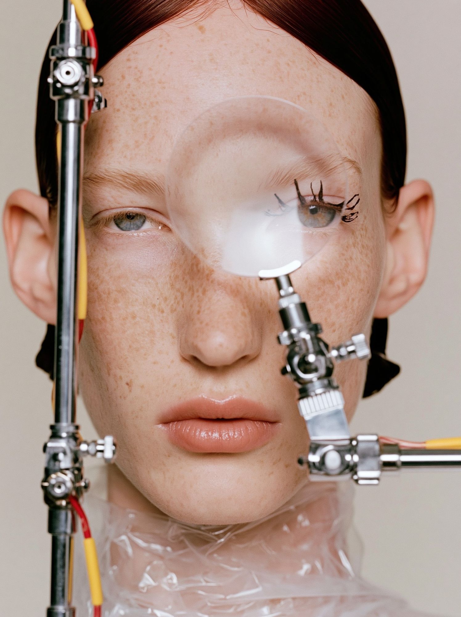 Surreal Freckled Portrait Photography Poster. poster — photography art