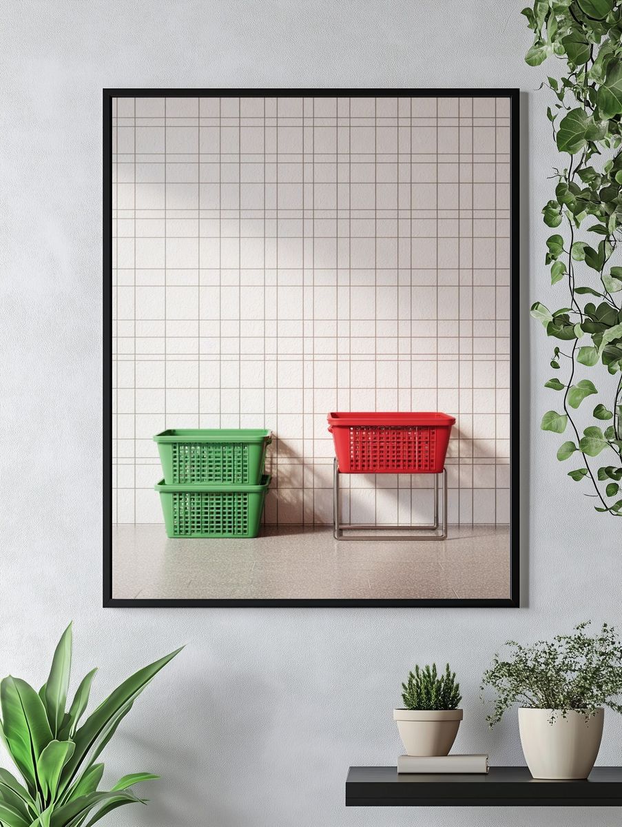 Colorful Basket Still Life Photography Poster. — room view 4