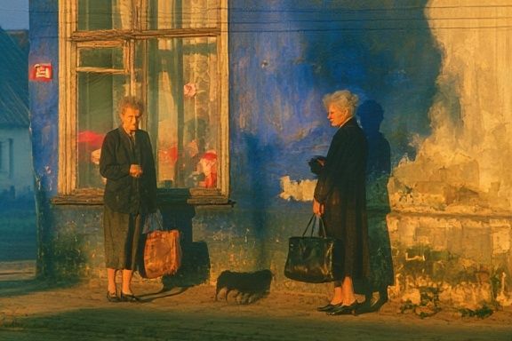 Evening Street Scene Photography Poster. poster — photography art