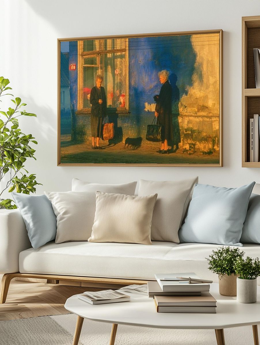 Evening Street Scene Photography Poster. — room view 2
