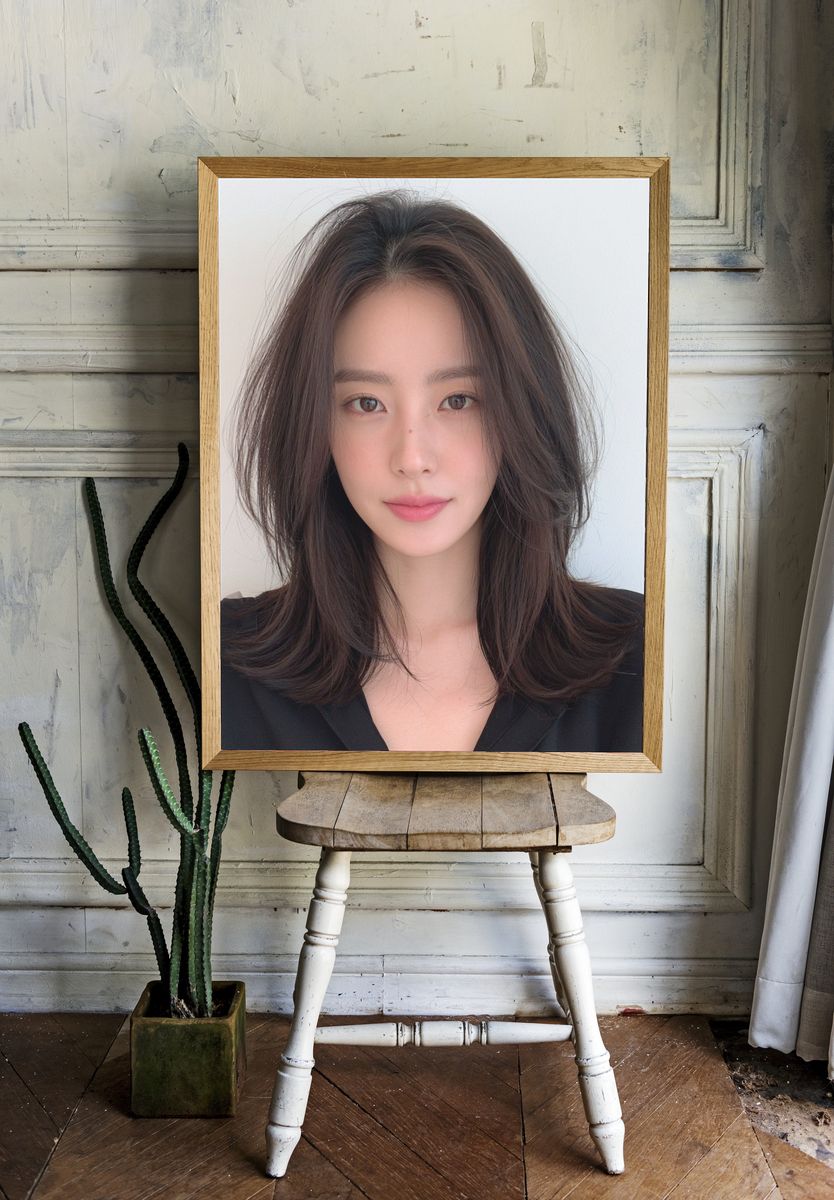 Elegant Woman Portrait Print. room preview