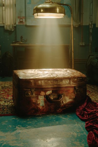 Vintage Suitcase Still Life Poster. poster