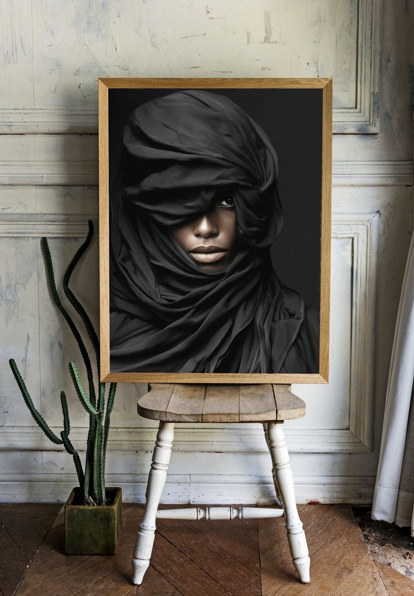 Veiled Portrait Photography Poster. — room view 1