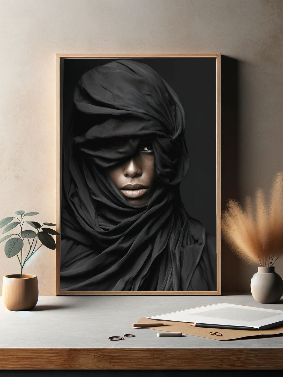 Veiled Portrait Photography Poster. — room view 2