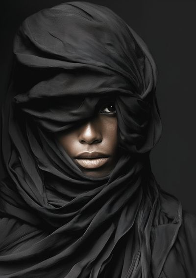 Veiled Portrait Photography Poster.