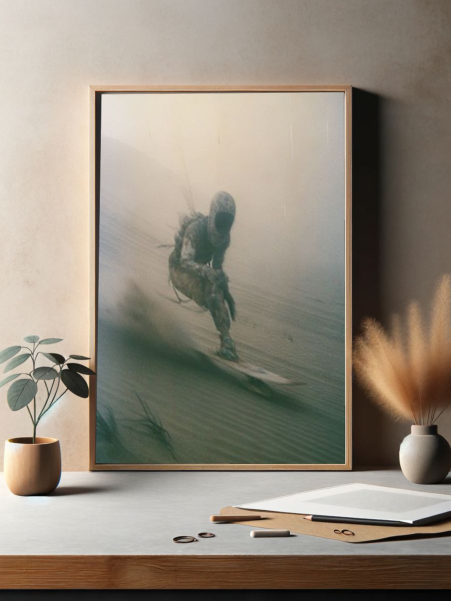 Desert Surfer Photography Poster. — room view 2