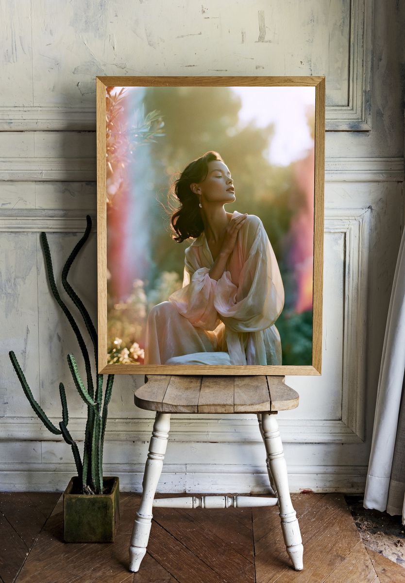 Sunlit Portrait Photography Poster. — room view 1