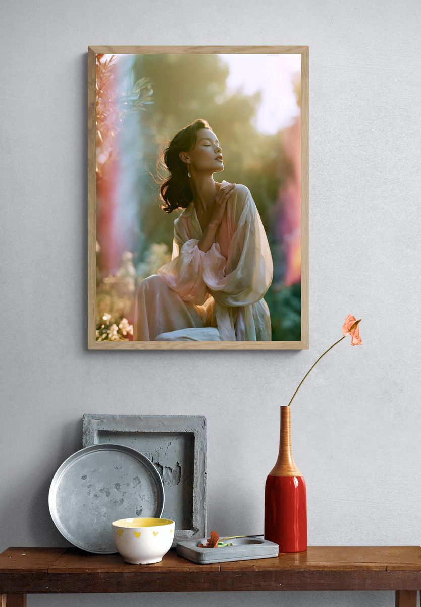 Sunlit Portrait Photography Poster. — room view 3