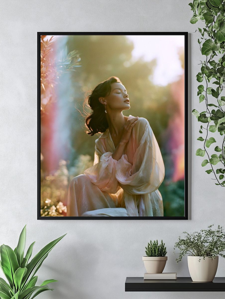 Sunlit Portrait Photography Poster. — room view 4