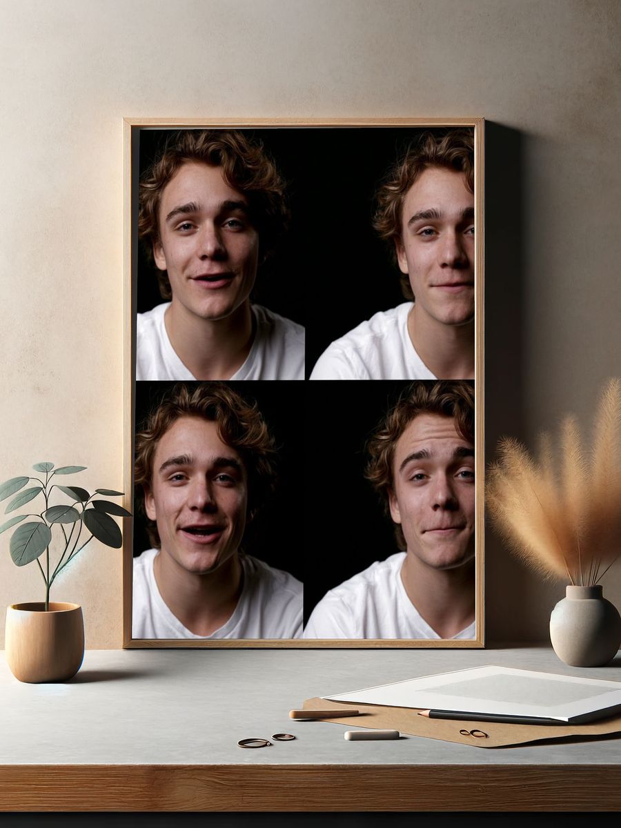 Young Man Portrait Photography Poster. — room view 2