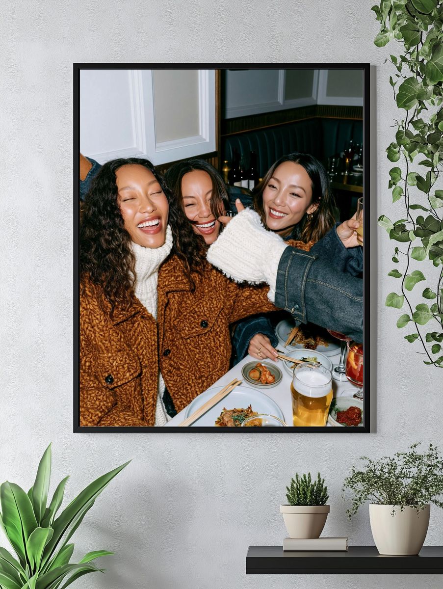 Friends Dinner Party Photography Poster. — room view 4