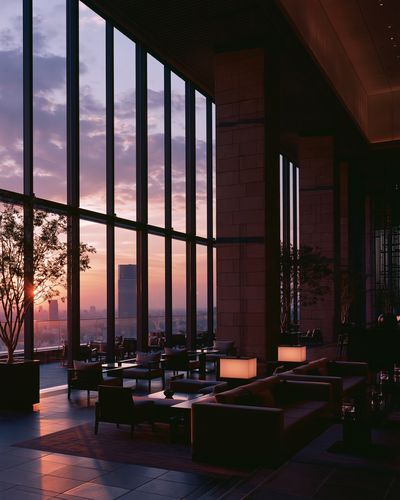 Sunset Skyline Lounge Photography Poster.