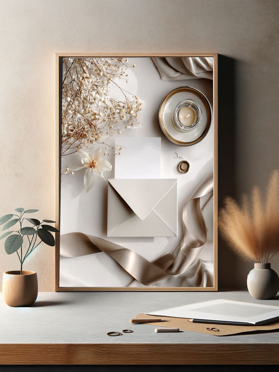 Neutral Still Life Photography Poster. — room view 2