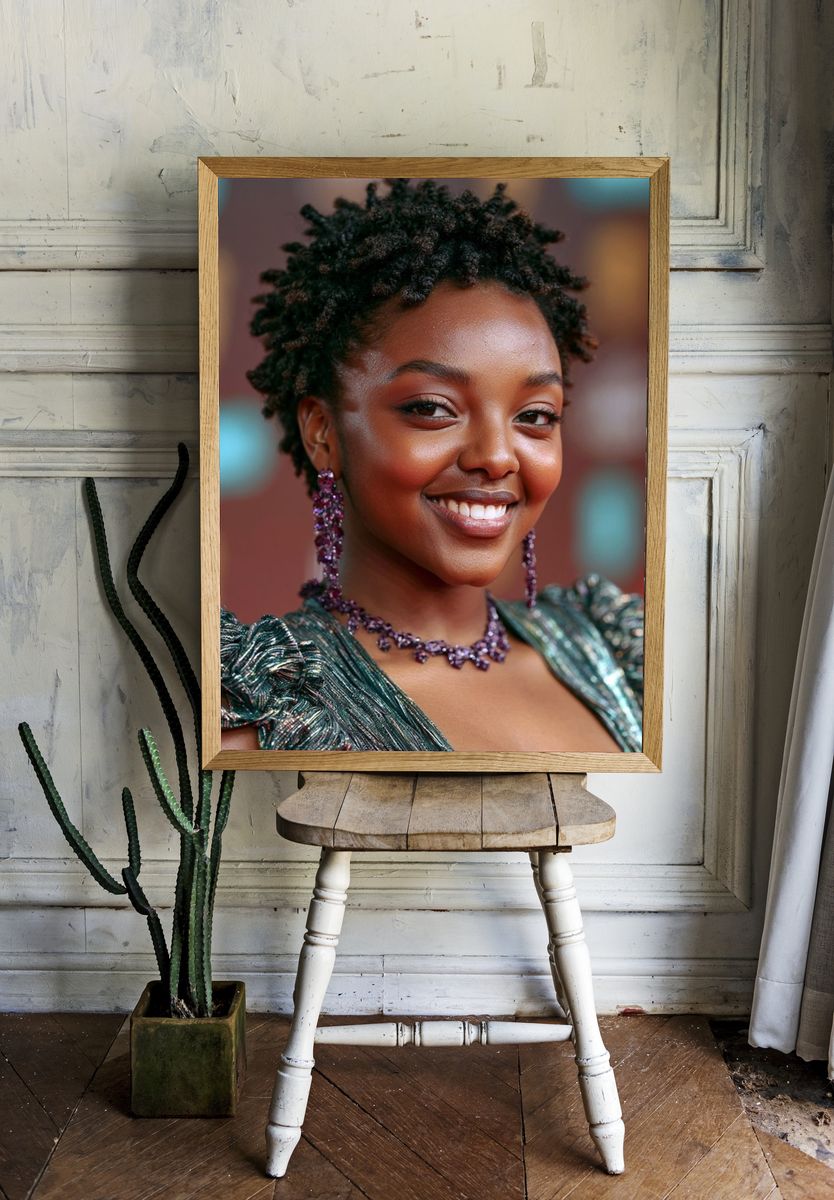 Smiling Portrait Photography Poster. room preview