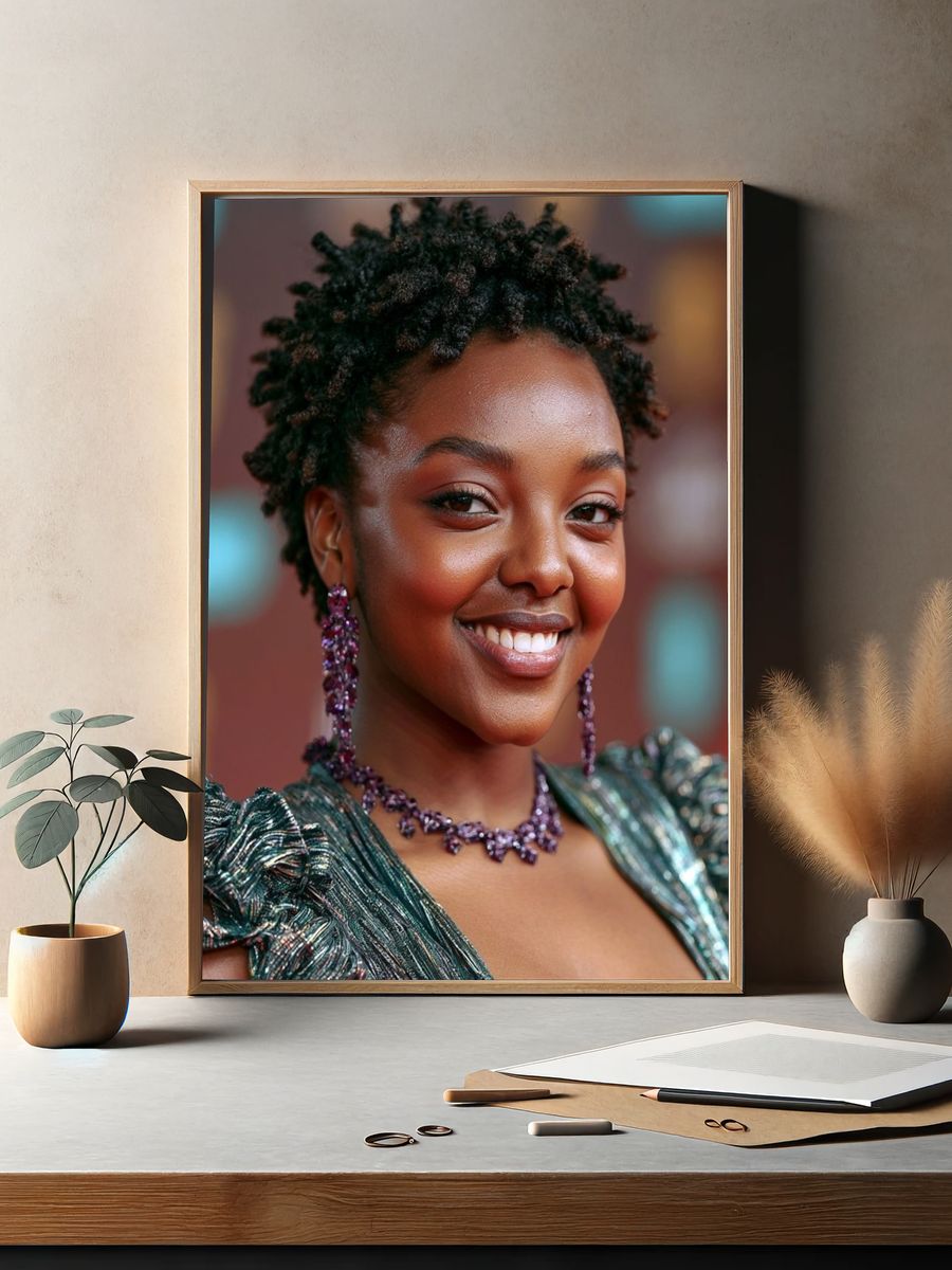 Smiling Portrait Photography Poster. — room view 2