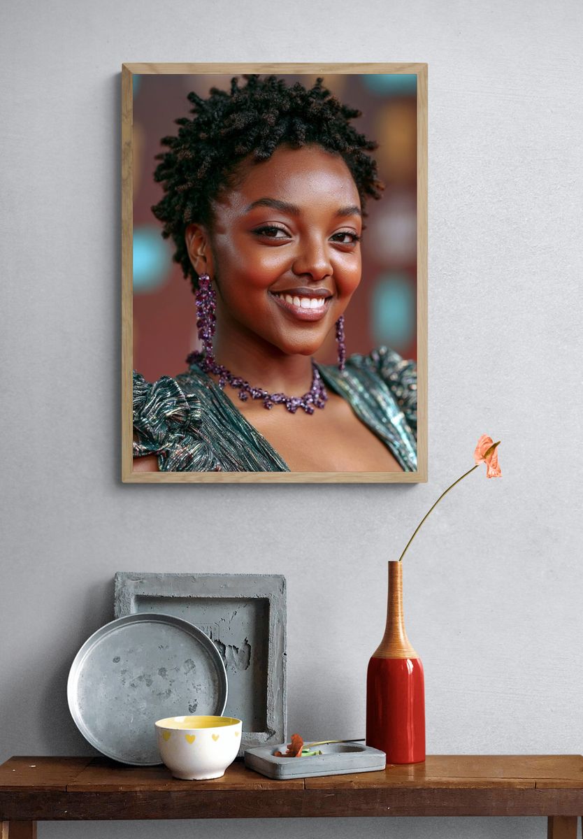 Smiling Portrait Photography Poster. — room view 3