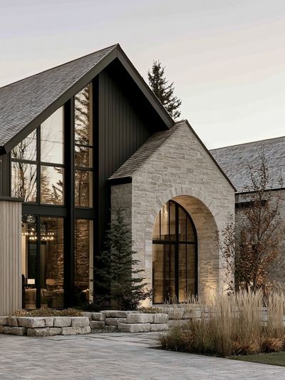 Modern Stone House Photography Poster.