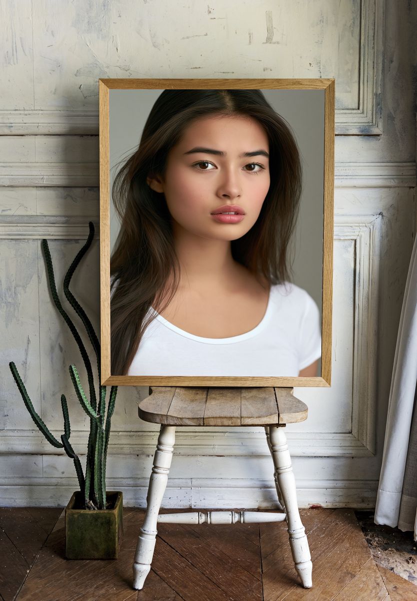 Elegant Female Portrait Photography Poster. — room view 1
