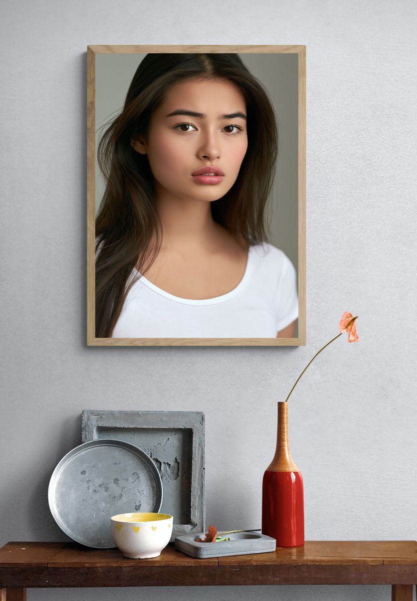 Elegant Female Portrait Photography Poster. — room view 3