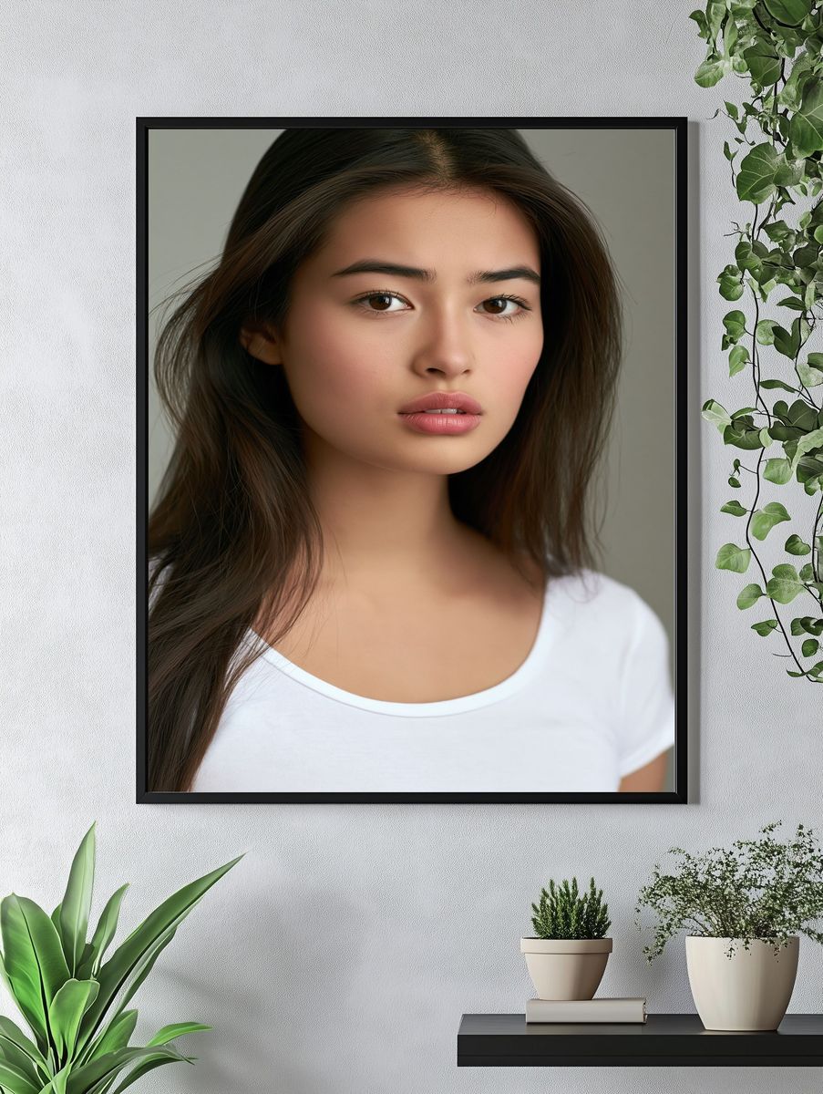 Elegant Female Portrait Photography Poster. — room view 4
