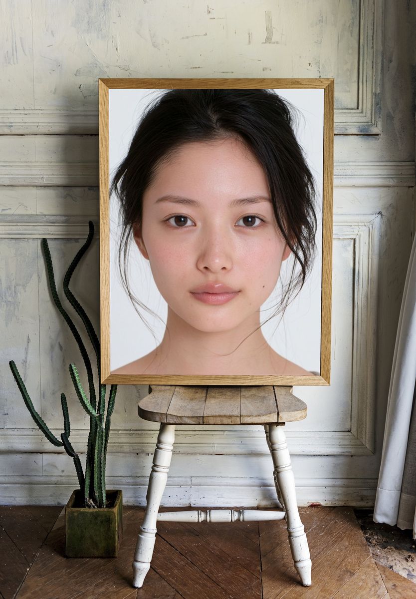 Minimalist Portrait Print. room preview