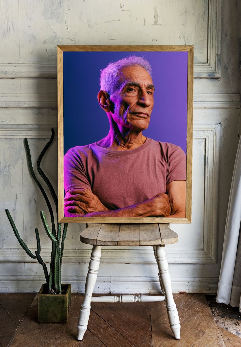 Elderly Portrait Photography Poster. room preview