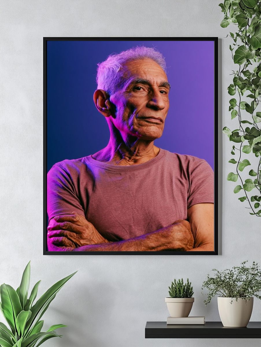 Elderly Portrait Photography Poster. — room view 4