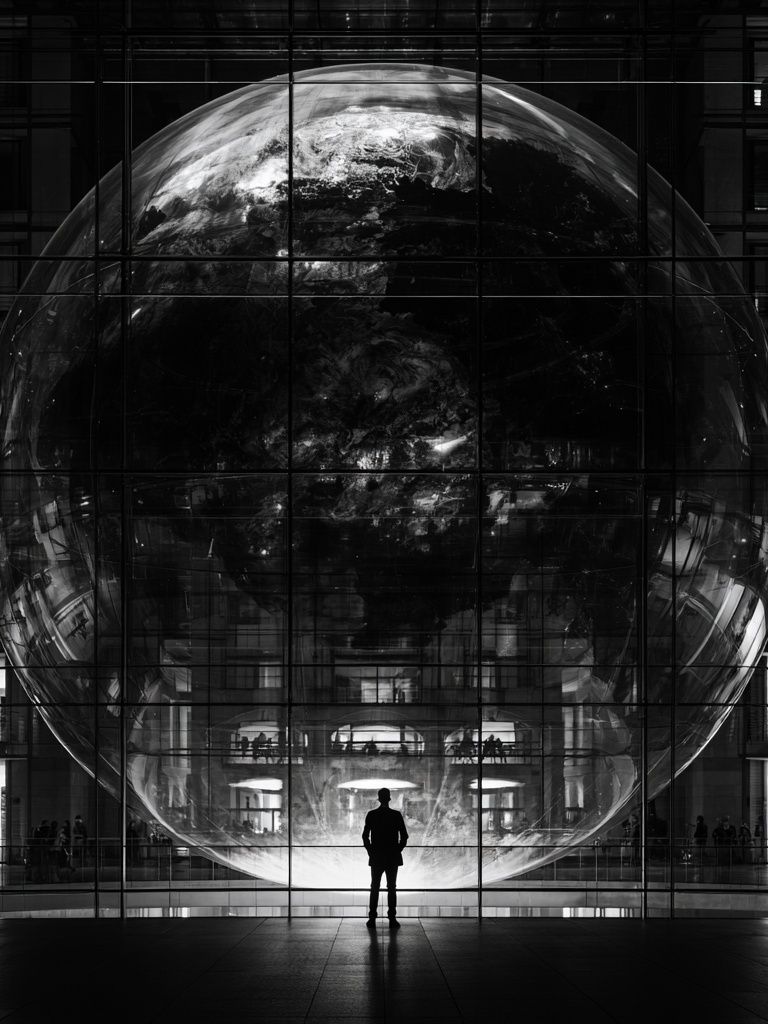 Glass Earth Observatory Poster. poster — photography art