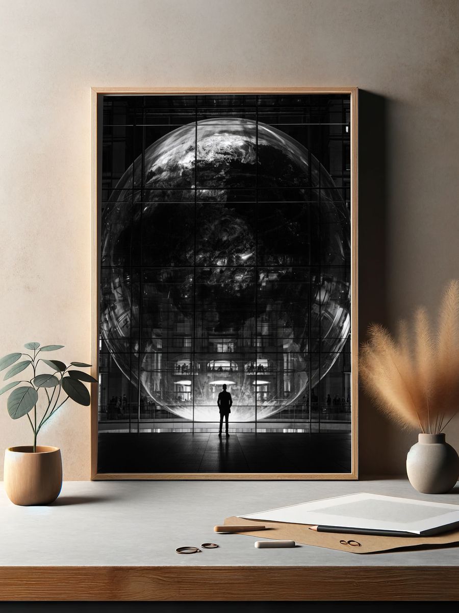 Glass Earth Observatory Poster. — room view 2