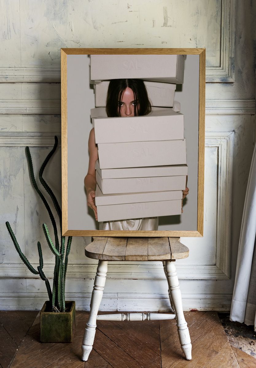Boxed Portrait Photography Poster. — room view 1