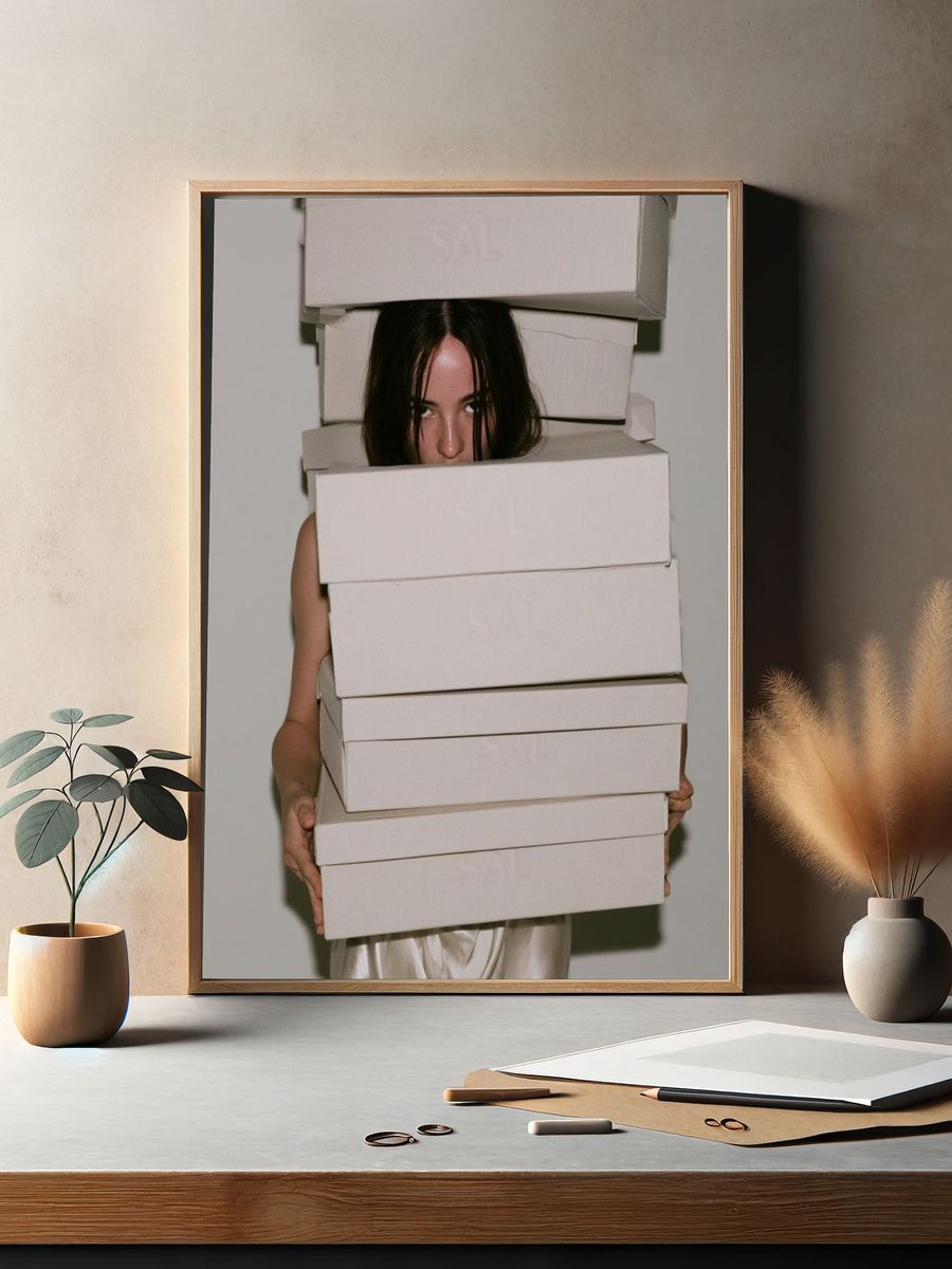 Boxed Portrait Photography Poster. — room view 2