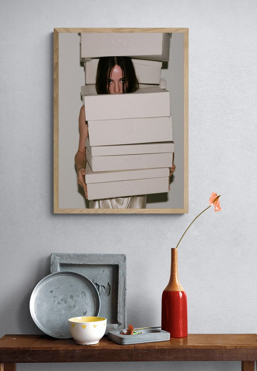 Boxed Portrait Photography Poster. — room view 3