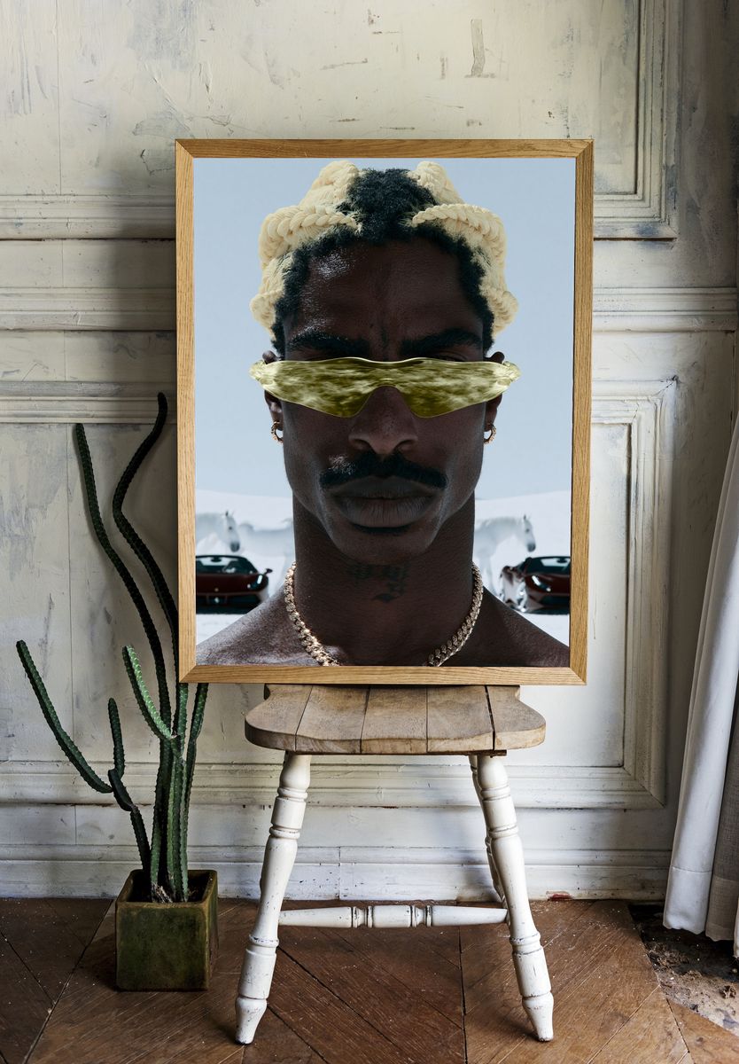 Futurist Portrait Photography Poster. room preview