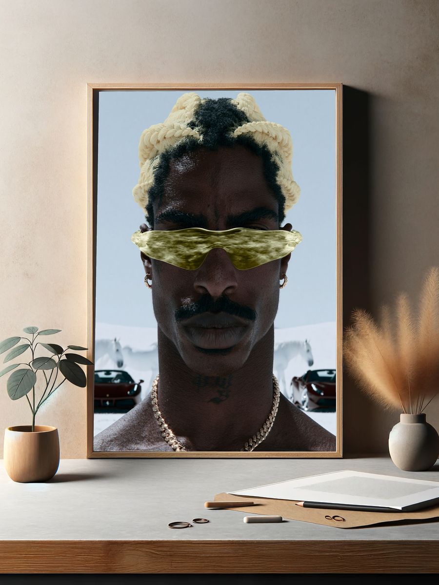 Futurist Portrait Photography Poster. — room view 2